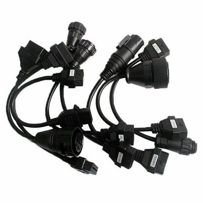 8 Pcs OBD2 OBDII Full Set Diagnostic Tool Adapter Truck Cables For CDP B9 C