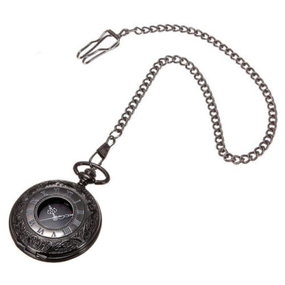 Vintage Retro Steampunk Pocket Watch Vintage Quartz Pendant Necklace Chain Gift