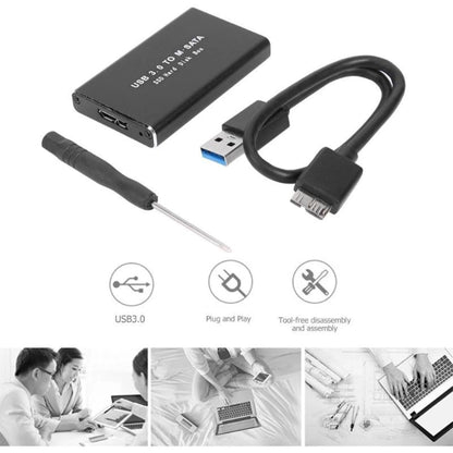 Dual-Size 30/50mm mSATA SSD Case USB3.0 6Gbps High-Speed Transfer Driver-Free