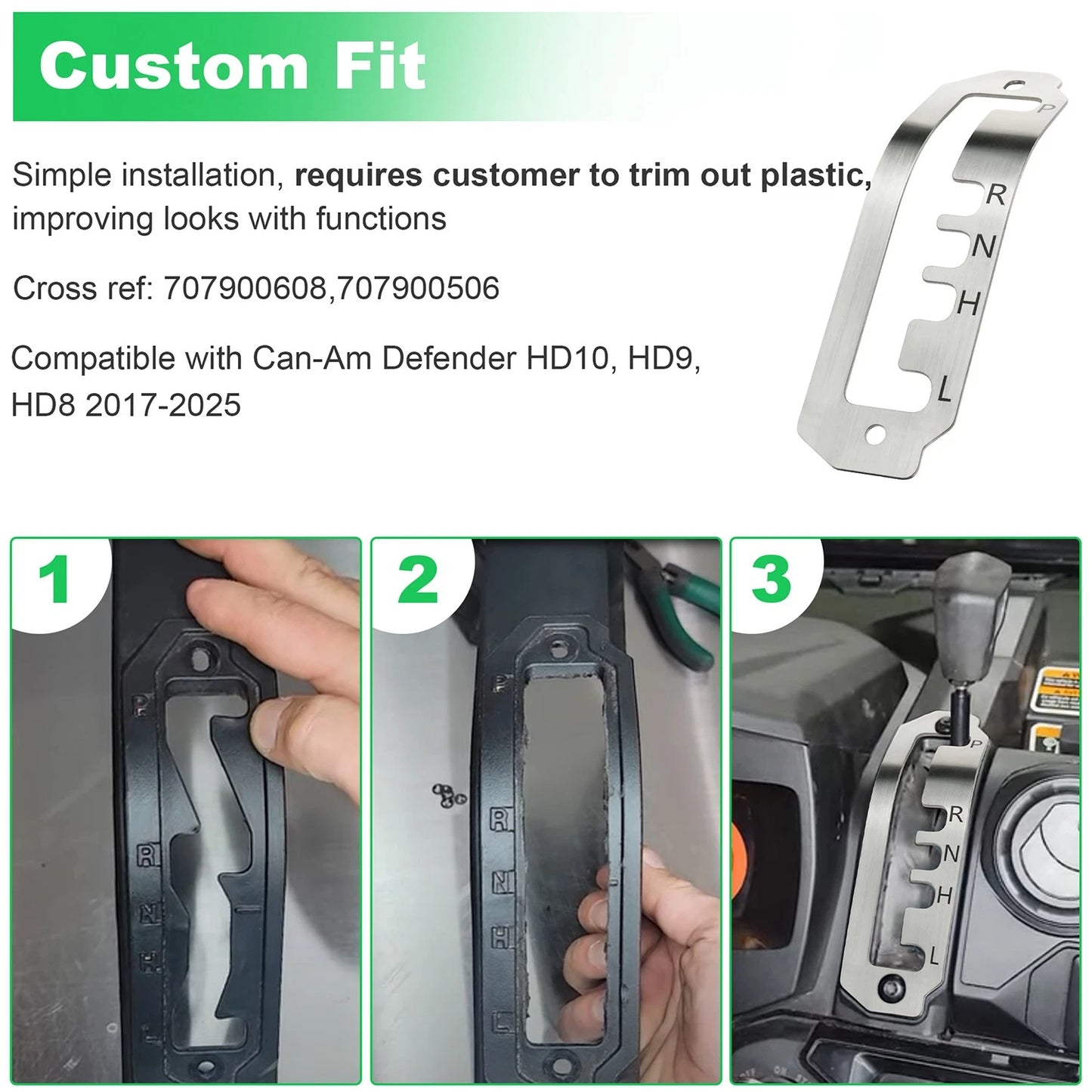 Gear Shifter Gate For Can-Am Defender 2017-Up