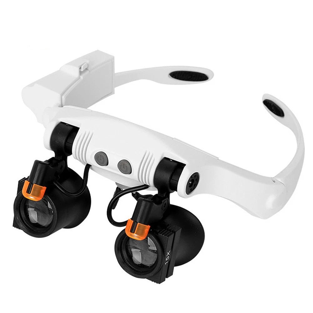 3-10X Adjustable LED Headband Magnifying Glasses Jeweler Watchmaker Repair Tool