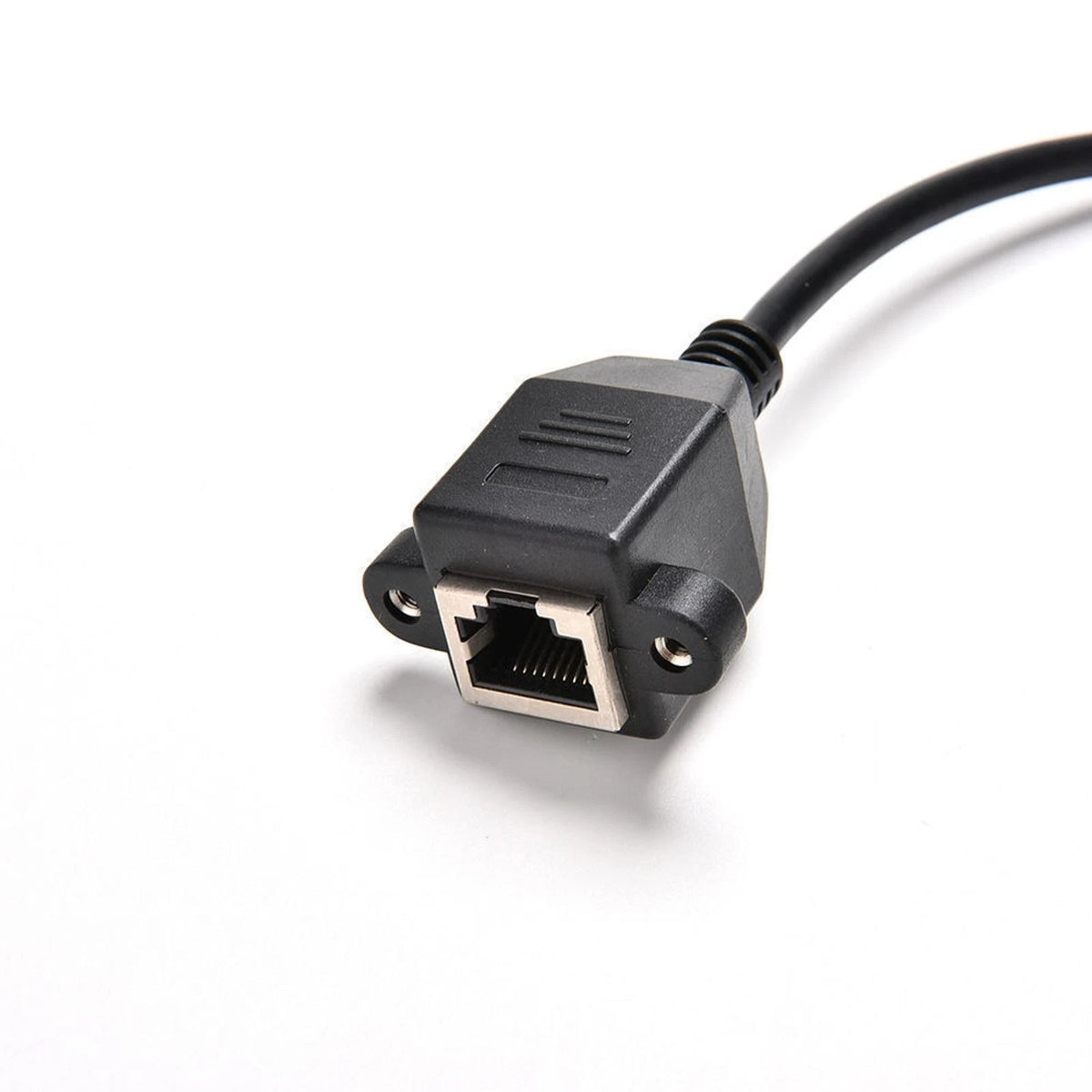 RJ45 M to F Screw Panel Mount Ethernet Cable LAN Network Extension Cable cc