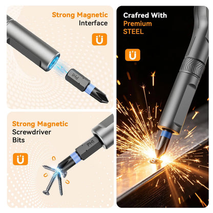 Kingsdun Magnetic 25 in 1 Ratchet Screwdriver Set, S2 Steel Bits with Black
