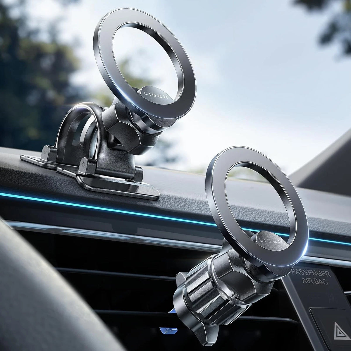 LISEN for MagSafe Car Mount,Car Accessories Women Men [2025 1Pack, Black