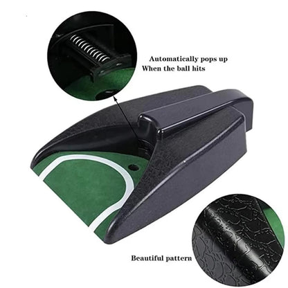 LH90H Automatic Golf Putting Cup with Ball Return – Portable black