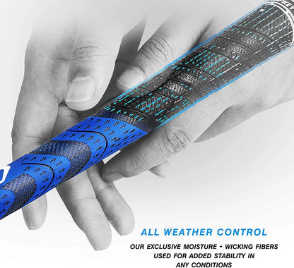 CHAMPKEY Premium Hybrid Golf Grips 13 Pack with All Repair Kits Midsize, Blue