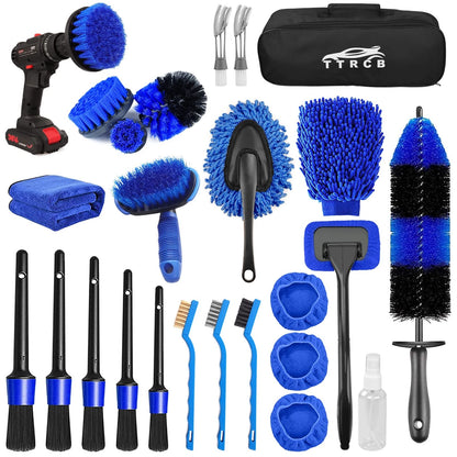 26Pcs Car Detailing Brush Set, Kit, 26PCS