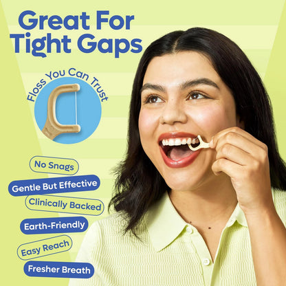SmartLifeco Eco-Friendly Dental Floss Picks (200ct) - 1 Count (Pack of 200)