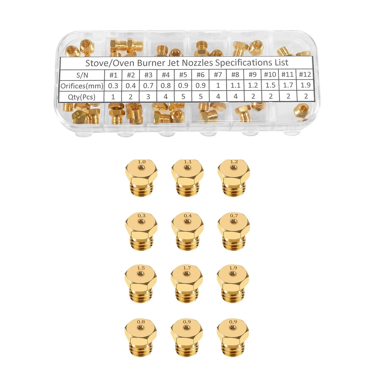 36PCS 6 mm Diameter Gas Range Stove Oven Orifice Conversion Kit For Butane Gas