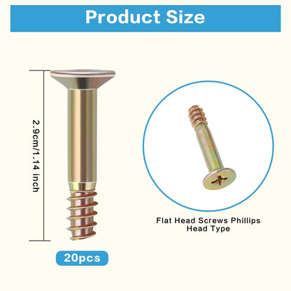 20 Pcs 10 x 10 Pop Up Canopy Replacement 1-1/8 inch (length only), coppery
