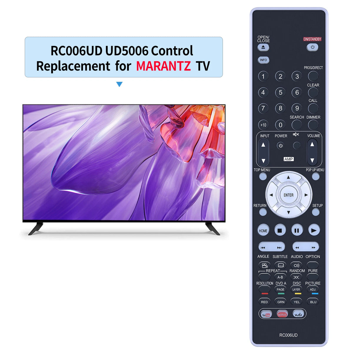 RC006UD Remote Control For Marantz UD5007 UD7007 Player