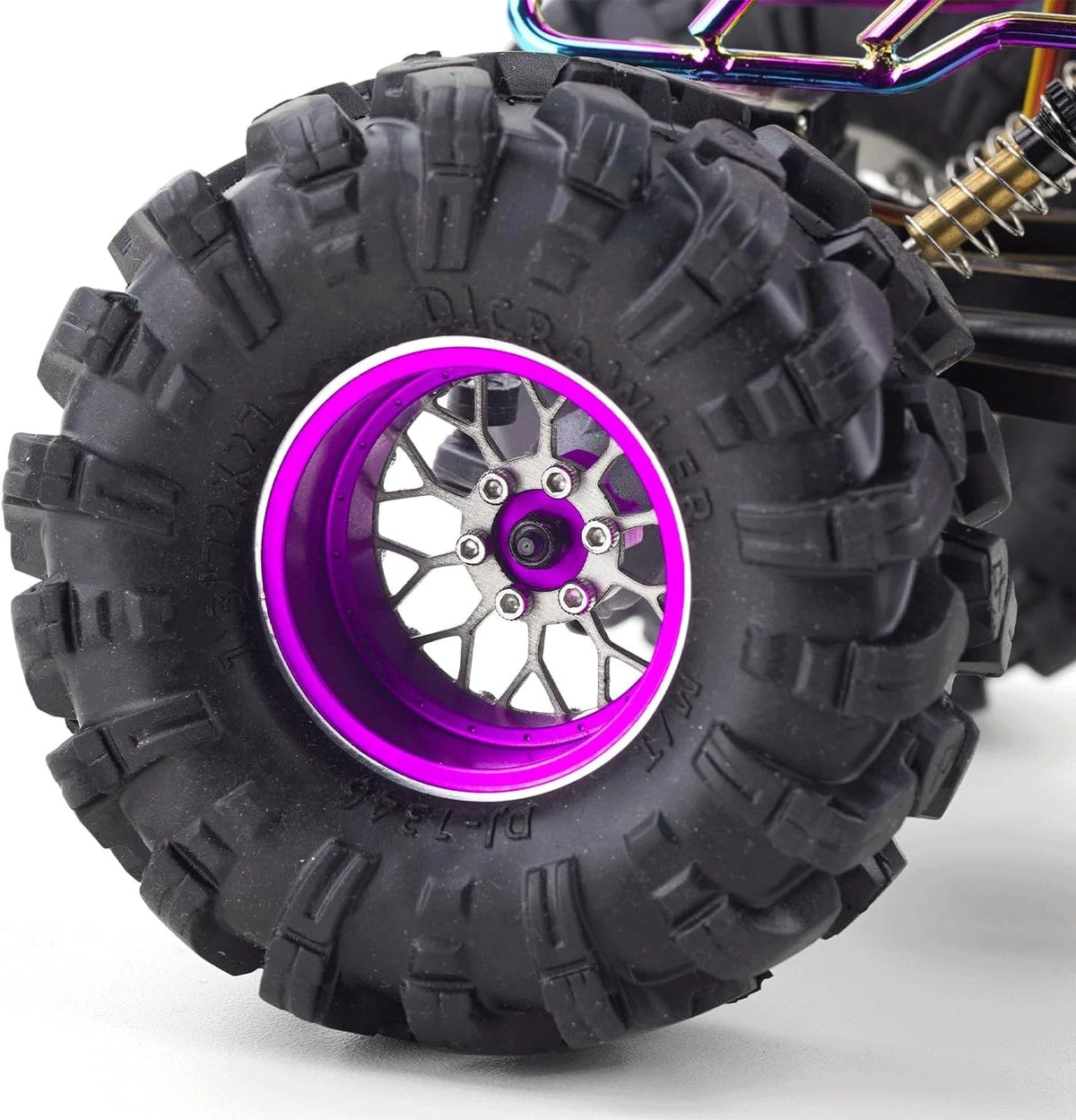 4PCS Grade 5 Titanium Wheel Face Aluminum 1.3 Inch Wheels Hubs for Purple