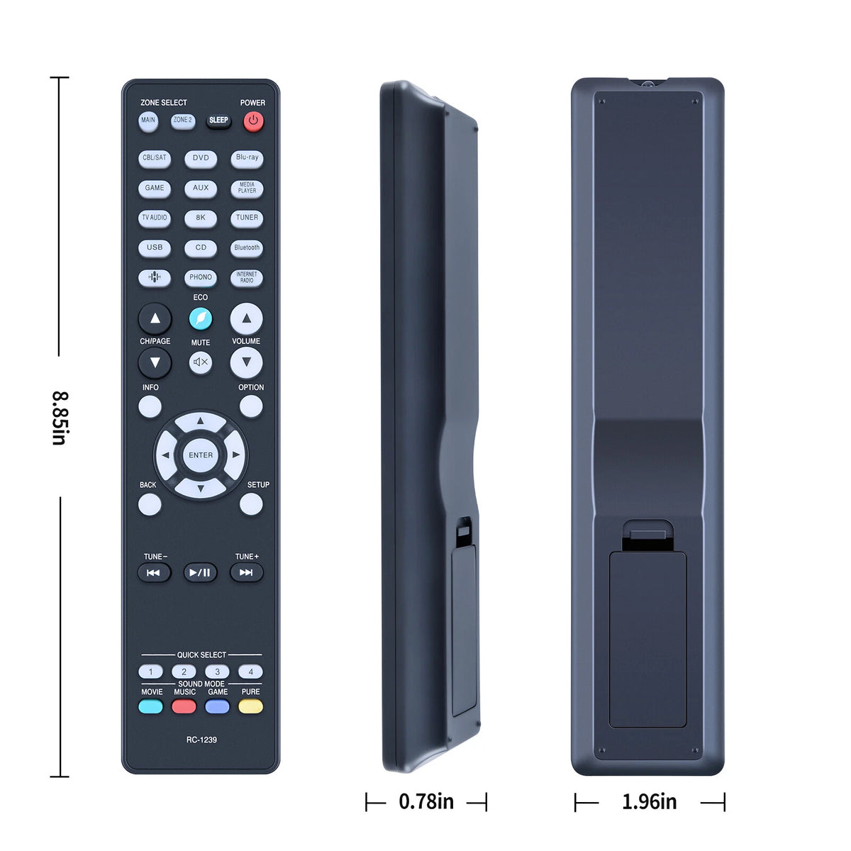 RC-1239 Remote Control For Denon AV Receiver AVR-X2700H AVR-S960H AVR-X3700H