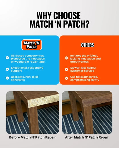MATCH 'N PATCH Wood Grain Repair Tape - Antique Oak, 2.25" x 15', Oak