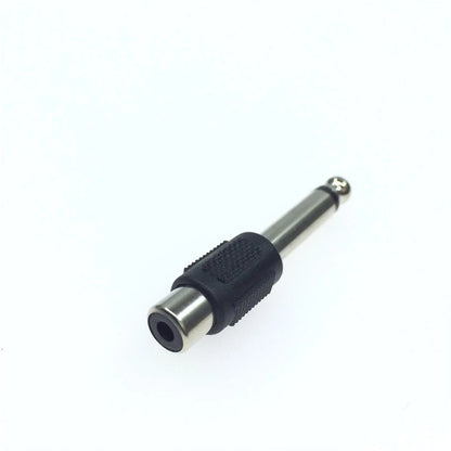 10PCS RCA Female Jack To 6.3mm Male Mono Plug Audio Adapter Connector