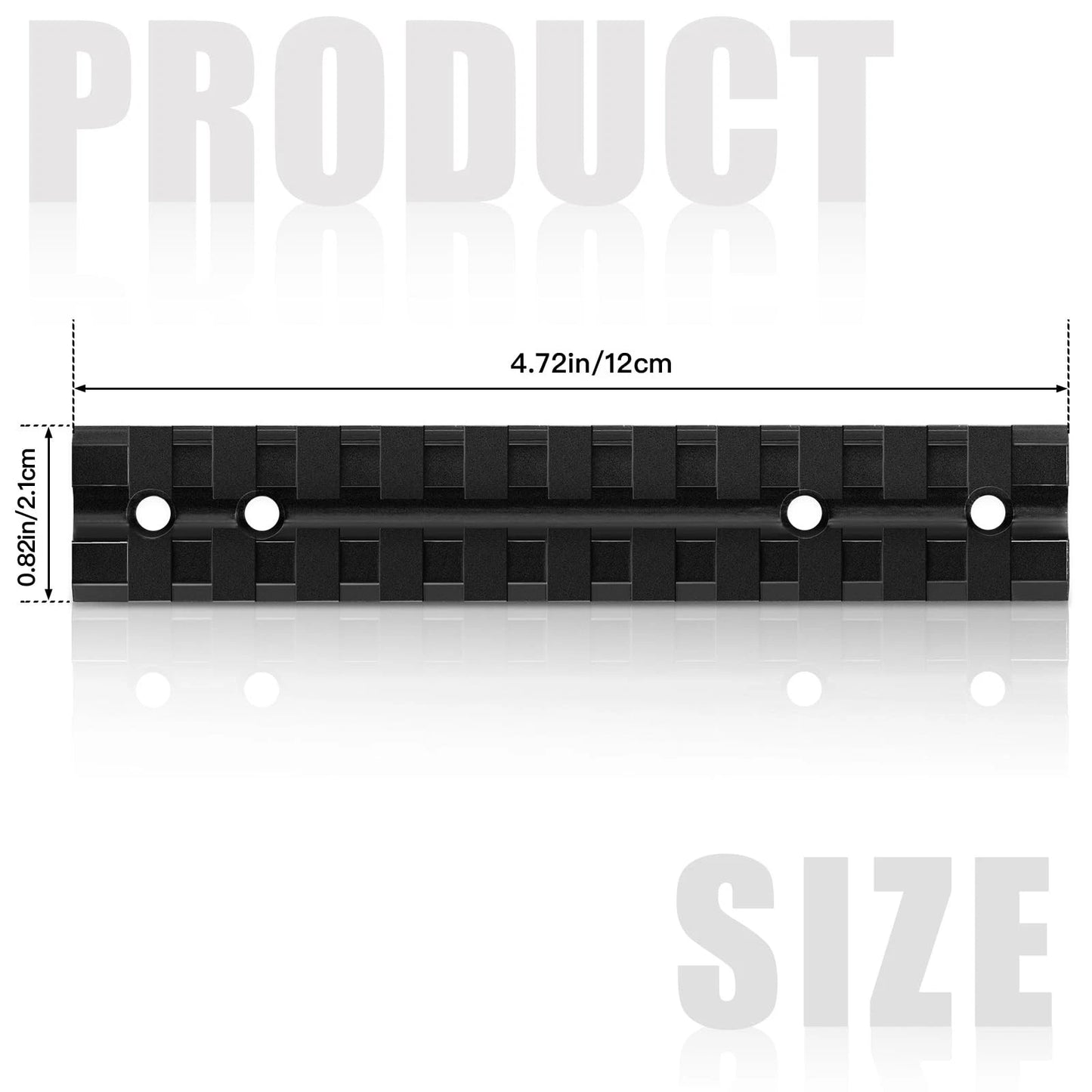 Bontok Picatinny Rail Mount for 10/22 Scope Mounts with 11 Slots Black