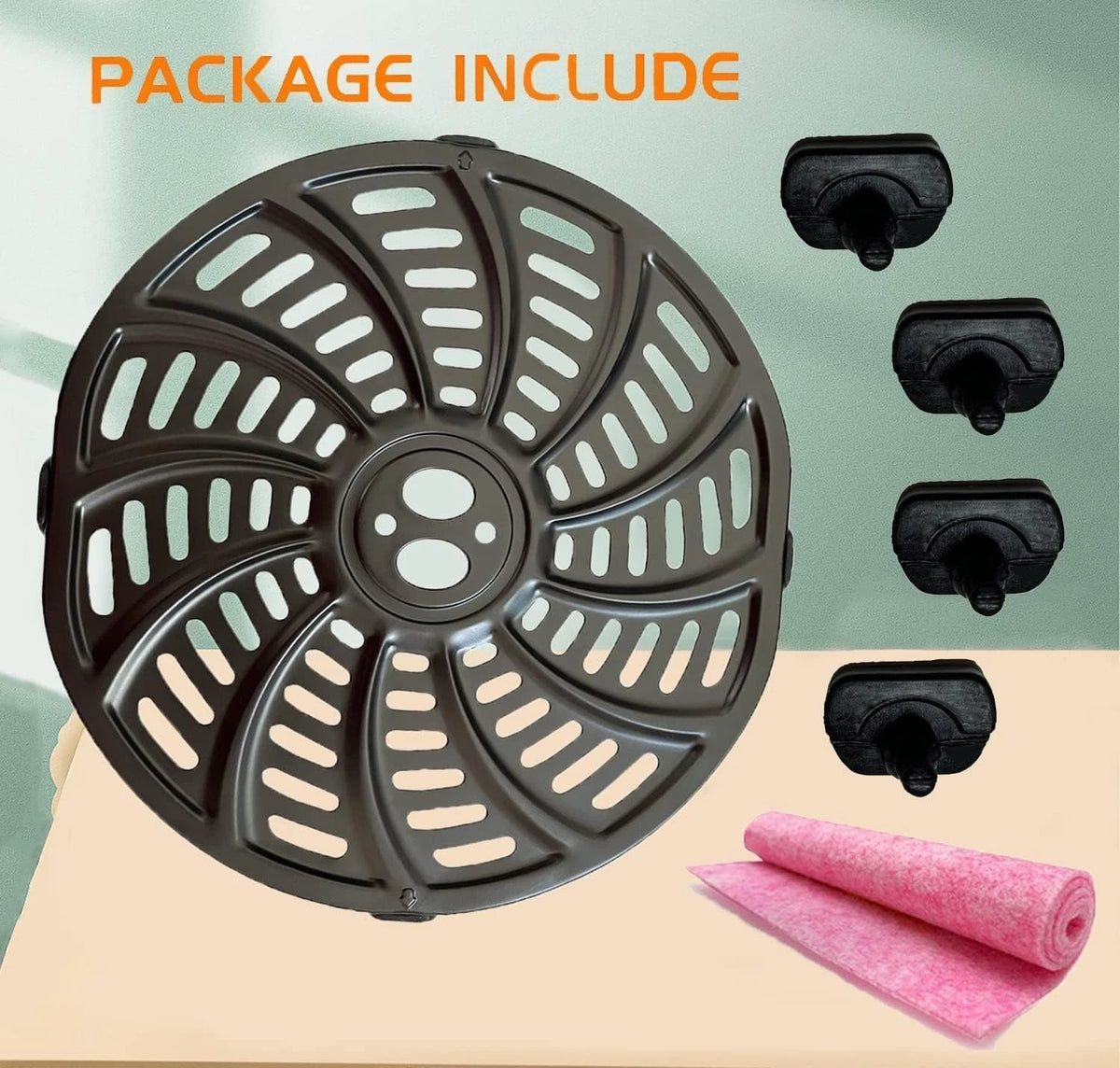 Nvkwca 6QT Air Fryer Grill Plate for Gourmia GAF698 GAF686 Middle, Black
