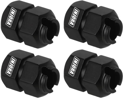 INJORA Thickness 9mm(+5mm) Black Brass Wheel Hex with Nuts for TRX4M