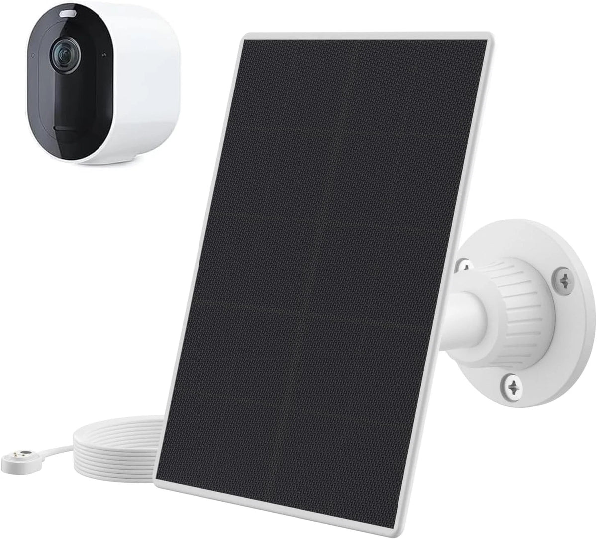 6V Solar Panel Charger for Arlo Go 2/ Pro 3/5S 2K/Pro 4/Ultra 2/Ultra White