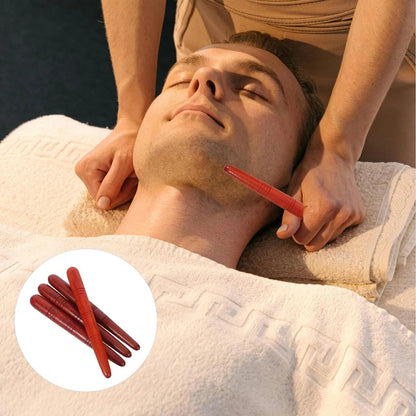 4Pcs Manual Acupressure Pen Wooden Thai Massage Stick Rod Deep Tissue Brown