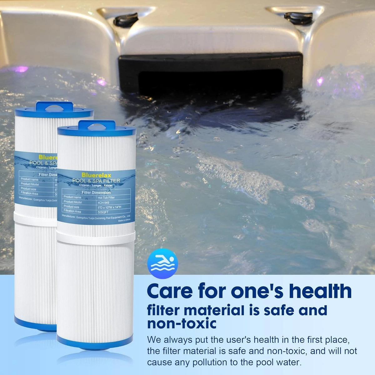Hot Tub Filter Cartridge Replacement with Unicel 4CH-949 Filbur FC-0172 (1 PC)