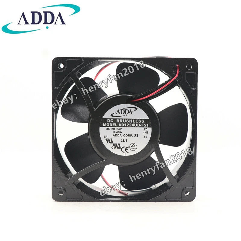 ADDA AD1224UB-F51 Axial Fan DC 24V 0.40A 120*120*38MM Brushless Case Cooling Fan