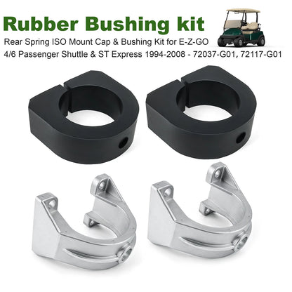 For EZGO Gas Golf Cart 1994-2008 Rear Spring ISO Mount Cap w/ Rubber Bushing