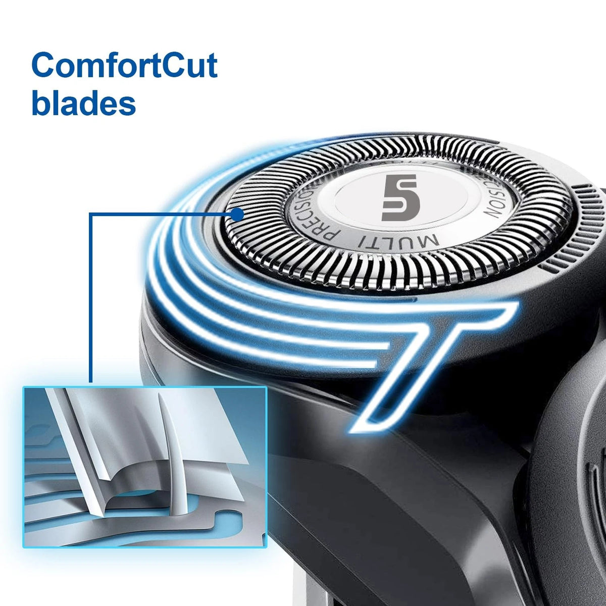 SH50 Replacement Heads For 5000 Shavers S5160, S5210, 1 Count (Pack of 3)