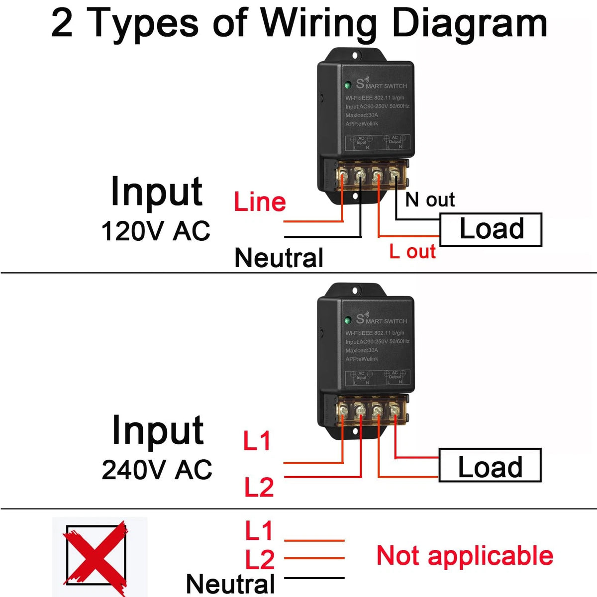 30A Hight Power WiFi Wireless Smart Switch, DIY Module for Home...