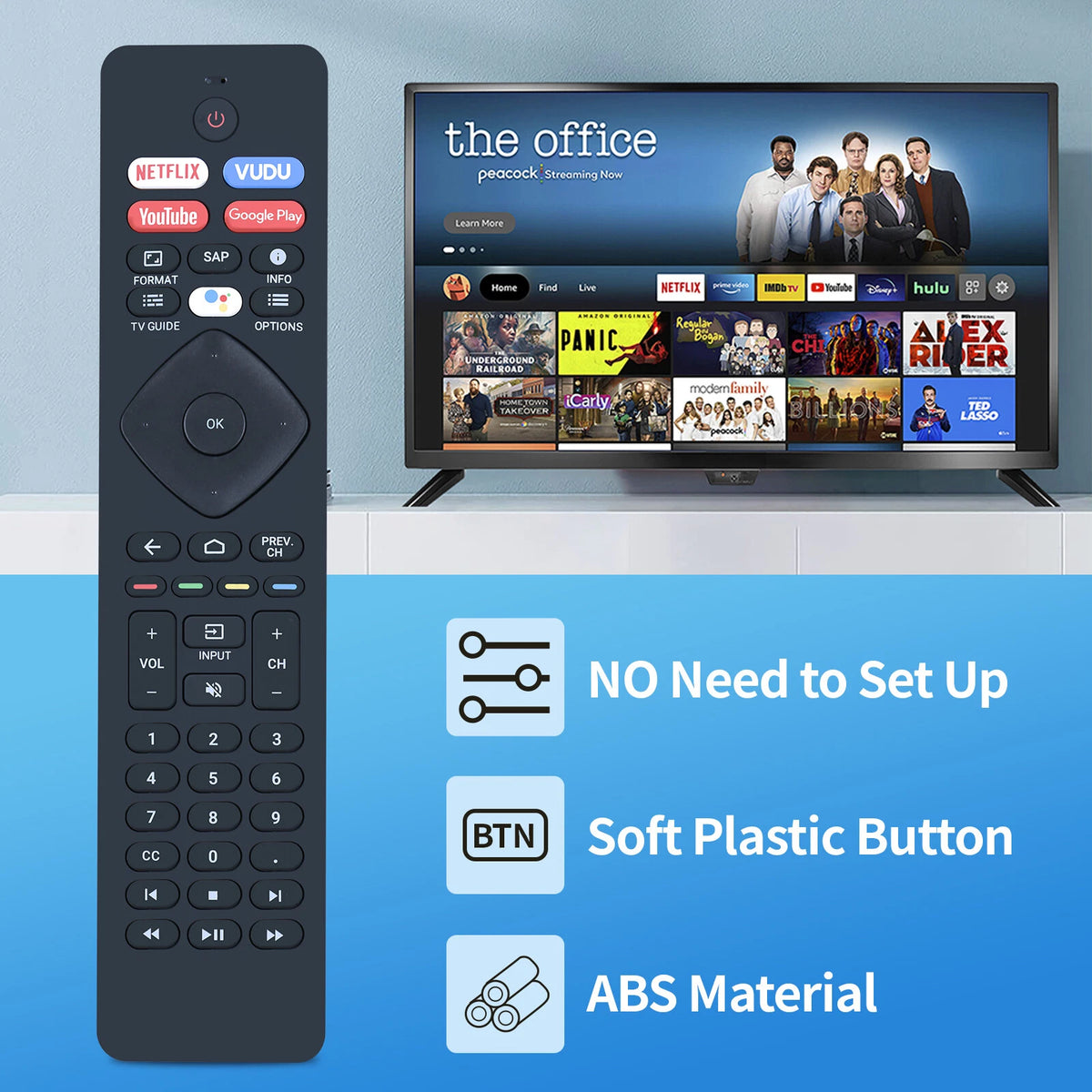 NH800UP Voice Remote Control For Philips Android TV 43PFL5604 75PFL5604