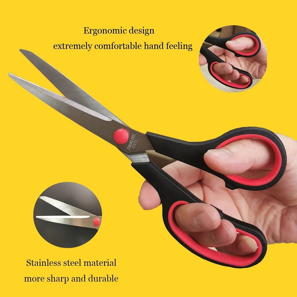 Scissors, Multipurpose office Scissors,8.5 Inch Ultra Sharp Shears, Black