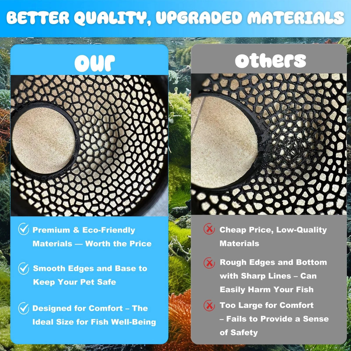 Floating Betta Hide & Shrimp Cave – 3D Printed Aquarium Decor, Black