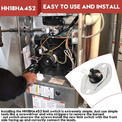 HH18HA452 L250 Furnace Flame Rollout Limit Switch Fits for Bryant black