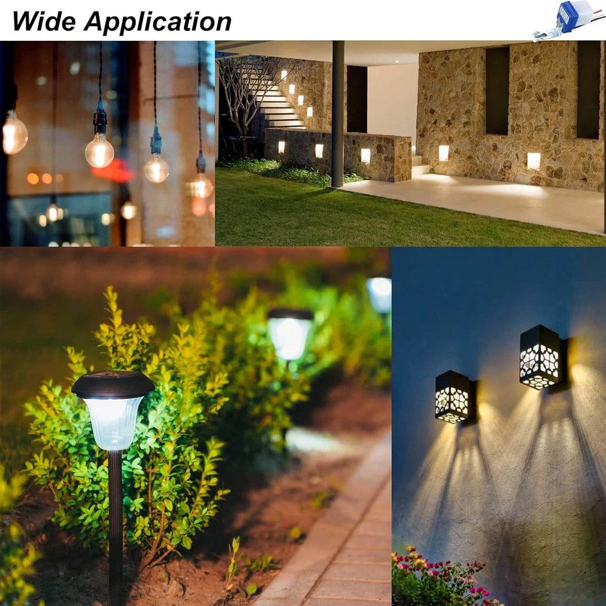 2 Pack AC DC 12V 10A Auto On/Off Photocell Light Switch Photo...