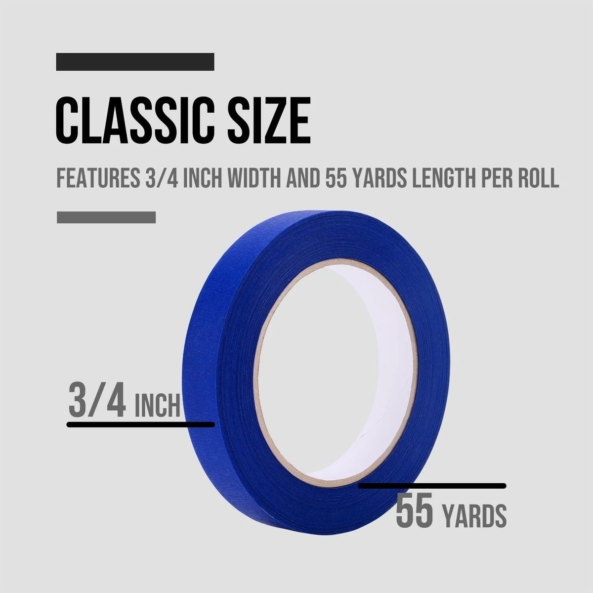 Lichamp Blue Painters Tape 3/4 inch, 4 Pack Masking