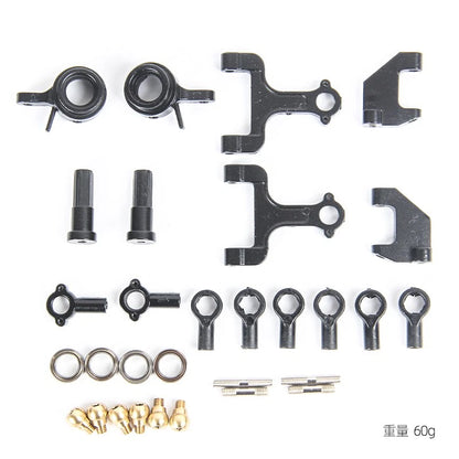 Upgrade Metal Upper Lower Swing Arm Steering Cup Set for 1/10 WPL D12 D42 RC Car