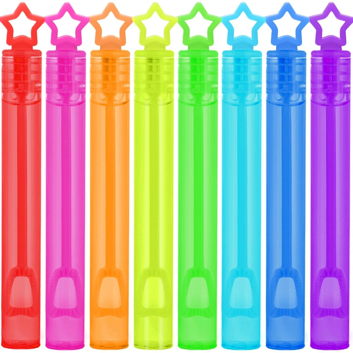 32 Pcs 8 Colors Neon Bubbles Party Favors For 4.2 inches, Star Color