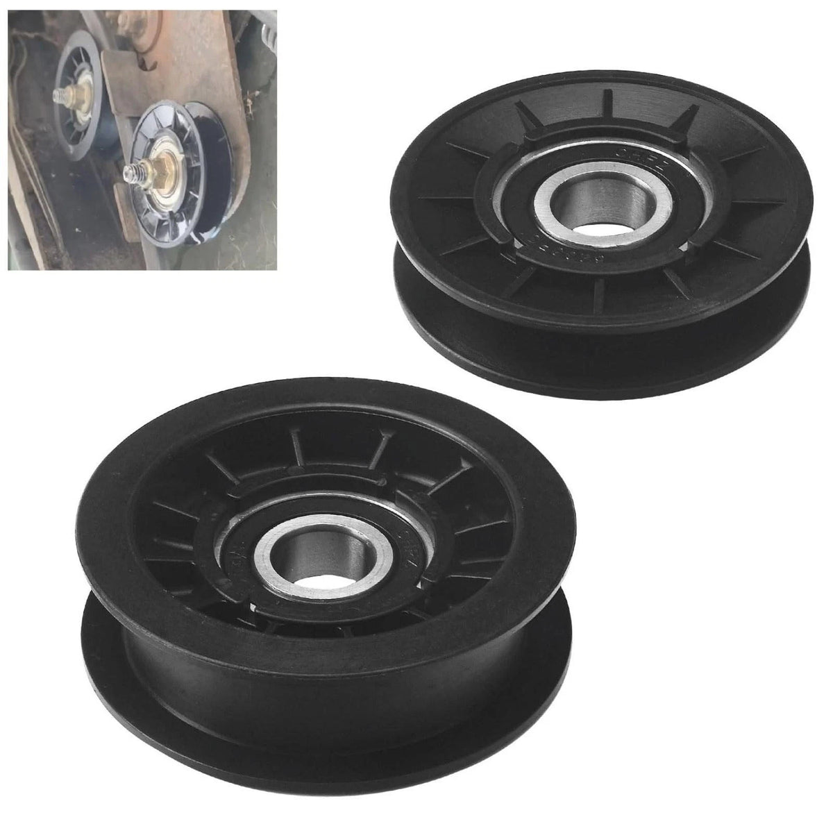 1Set V-Idler Pulley & Flat Idler Pulley For John Deere Lawn Mower Replace Parts