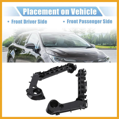 TO1043145 Left Right Front Bumper Bracket Set For Toyota Corolla 2019-2021