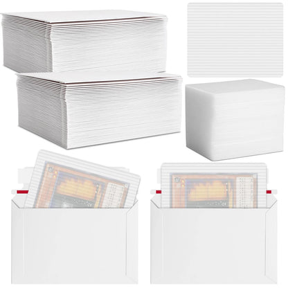 Faccito 200 Pcs Trading Card Shipping Set 4'' x 6'' 4 x 6 inches, White