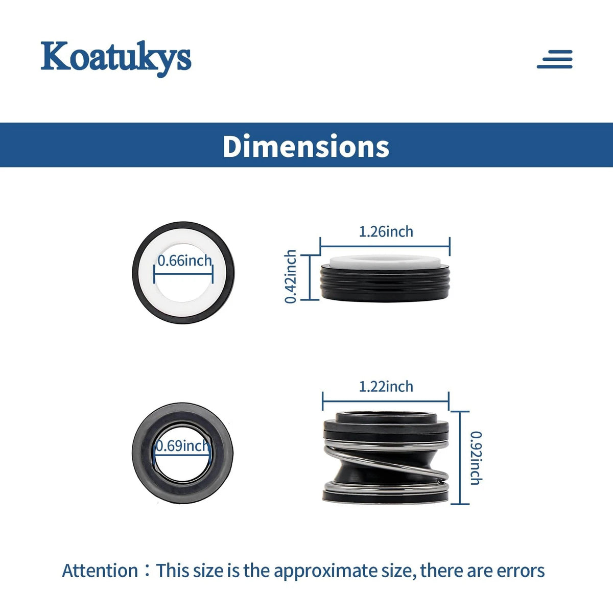 Koatukys SP3000X Shaft Seal Gaskets and O-Ring Kit 1 Set Kit, Black