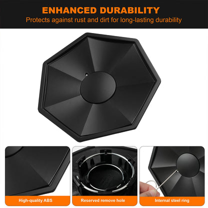 4PCS Full Coverage Wheel Center Hub Caps Cover for Tesla Cybertruck 2023 2024