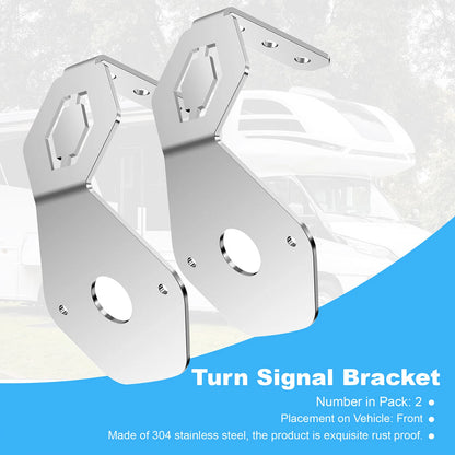 For Watermelon Mirror Turn Signal Angled Bracket Stainless SET/2