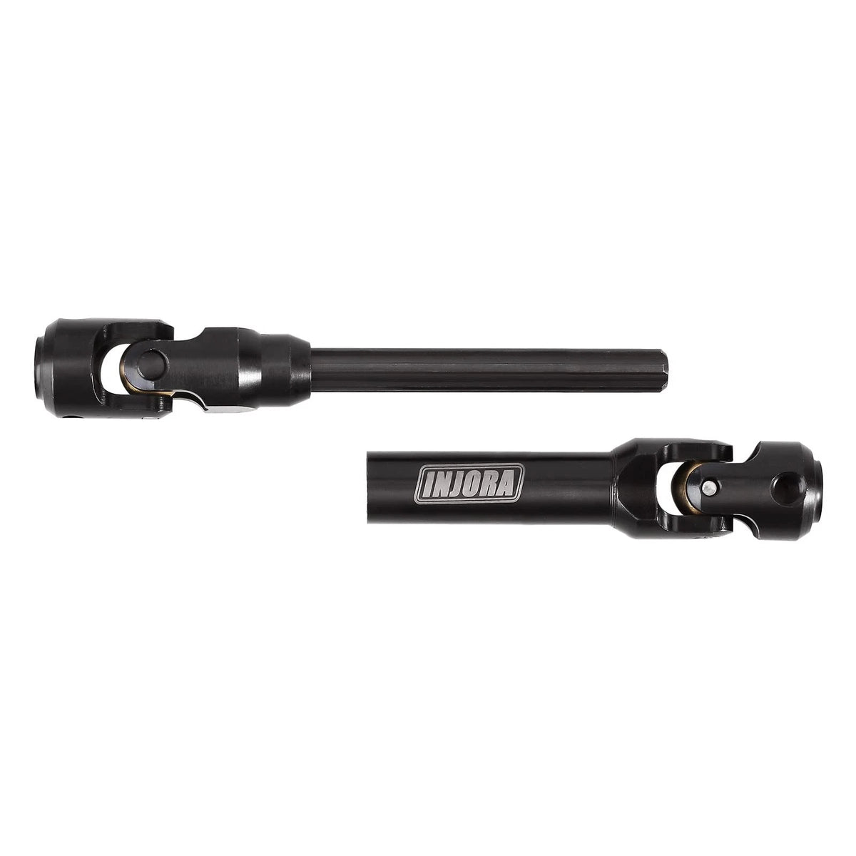 INJORA Steel Heavy-Duty Drive Shaft for 1/10 RC Car Crawler 94-119mm, Black
