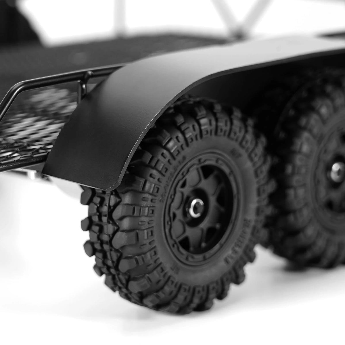 INJORA Metal Hitch Mount Trailer for Axial SCX24 Upgrade 1/24 RC Crawler Small