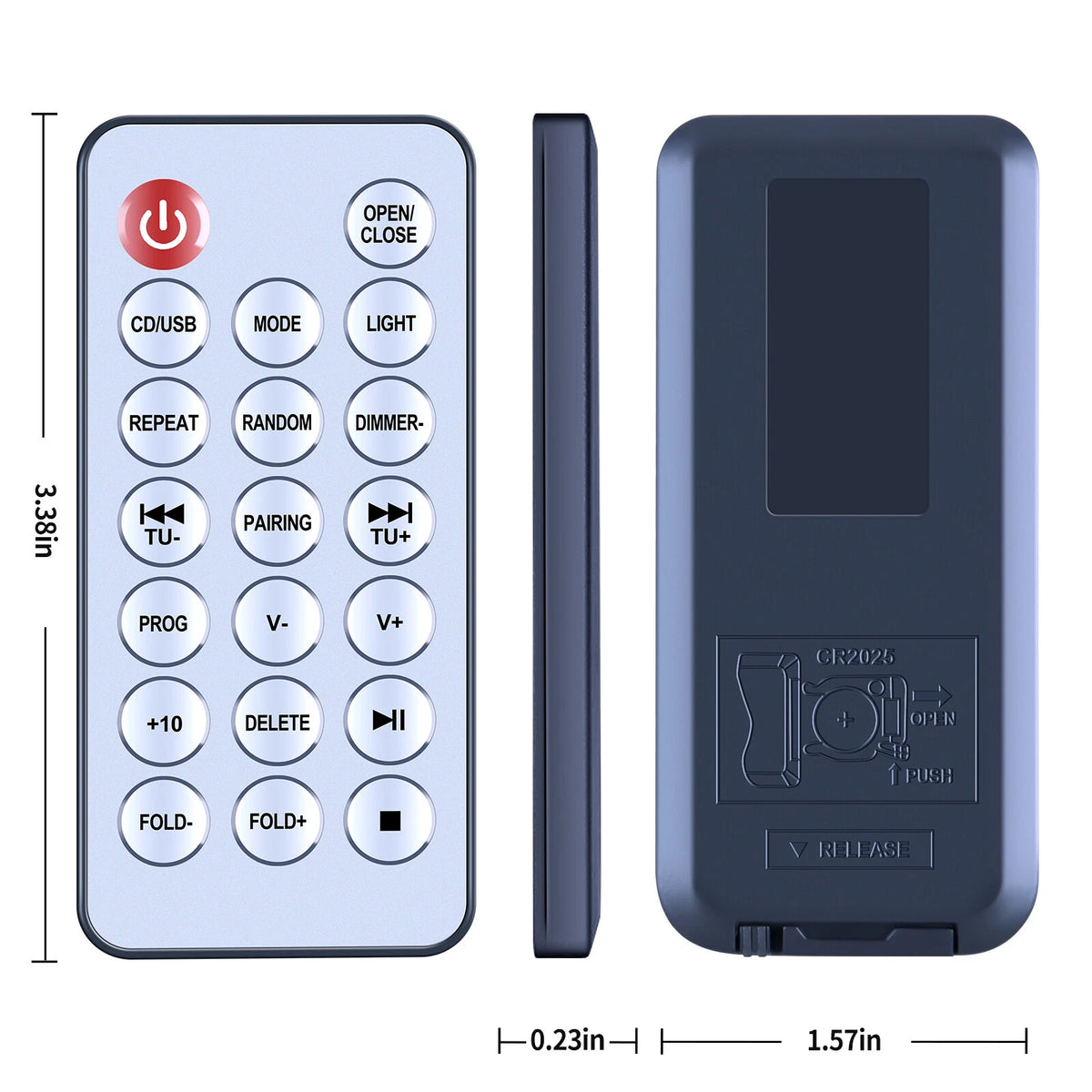Replacement Remote Control For Akura Jukebox AJ-RD17009T