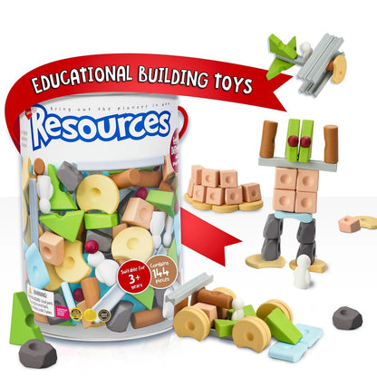Taksa Toys Nature-Inspired Unique Reggio Emilia Learning Medium, Multicolored
