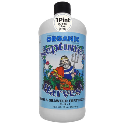 Neptune's Harvest Fish & Seaweed Liquid Fertilizer (2-3-1) - 18oz Pint 18 oz