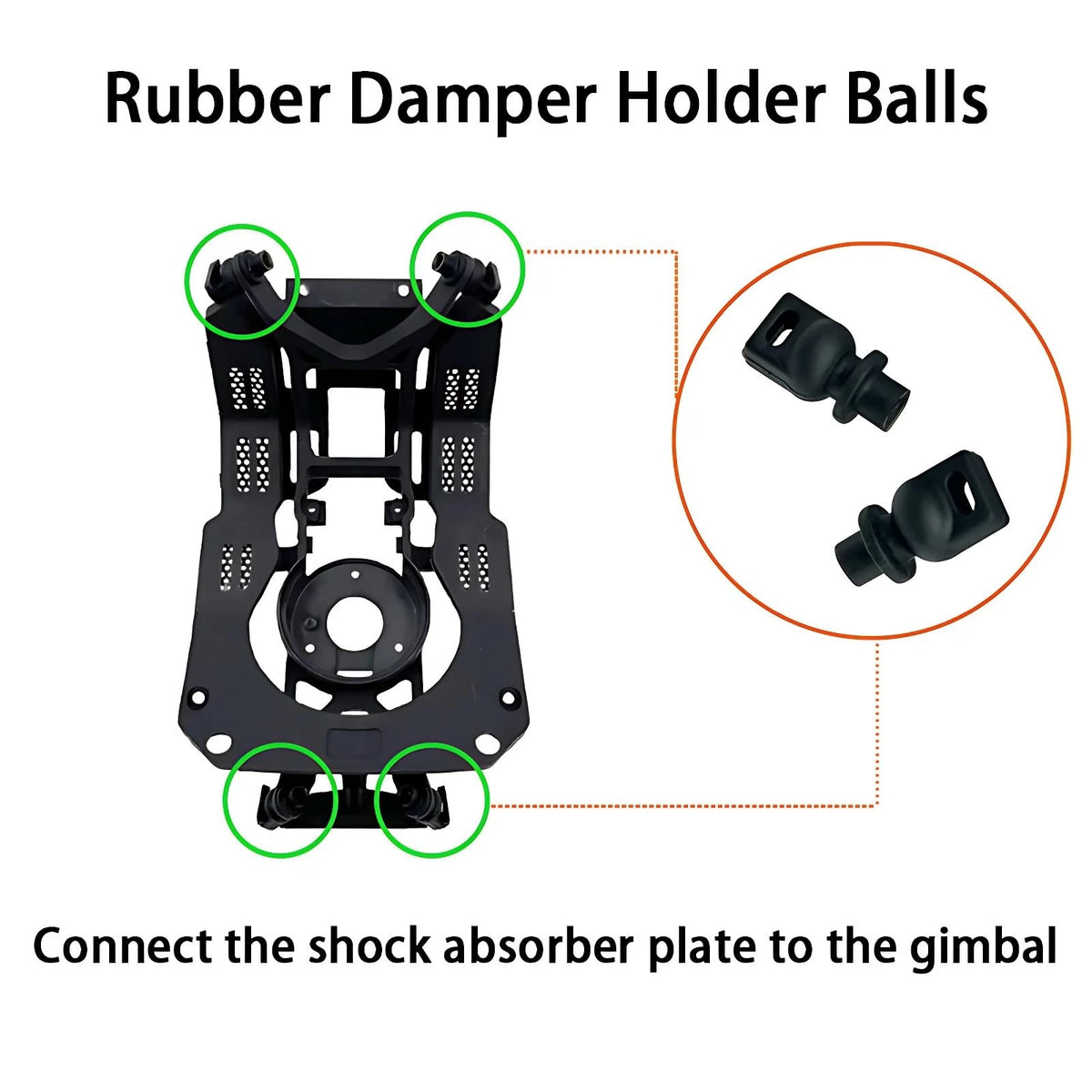 ZWLLKJGS DJI Air 3 Replacement 2 inches x 2 x 1 inch, Black