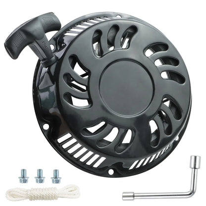 WOTIAN Recoil Pull Starter Assembly Compatible with Predator 420cc, Black